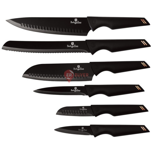 Набір ножів 6 предметів  Berlinger Haus Black Rose Collection (BH-2593)