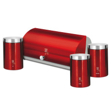 Набор хлебниц с тремя емкостями для хранения продуктов Berlinger Haus Metallic Line Burgundy Edition (BH-6729)