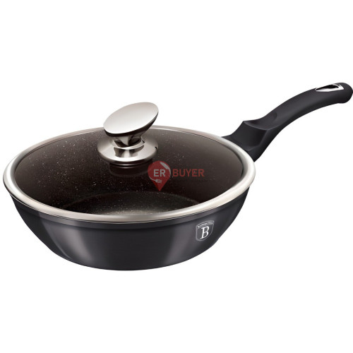 Сковорода глибока 24 см Berlinger Haus Metallic Line Carbon Pro Edition (BH-6895)