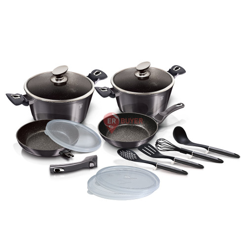 Набір посуду із 13 предметів Berlinger Haus Metallic Line Carbon Pro Edition (BH-7059)