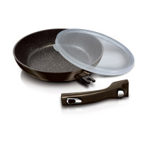 Сковорода з знімною ручкою 24 см Berlinger Haus Metallic Line Shiny Black Collection (BH-7156)