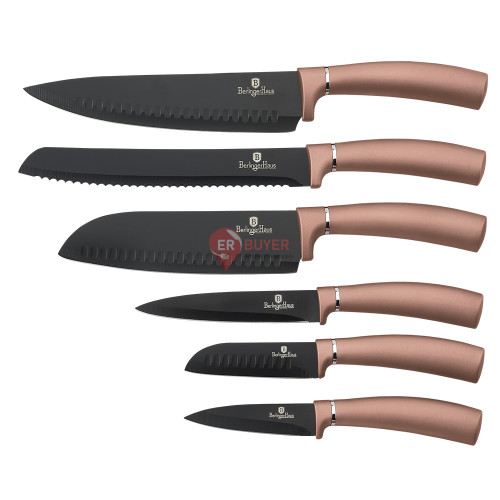 Набір ножів 6 предметів Berlinger Haus Metallic Line Rose Gold Edition (BH-2543)