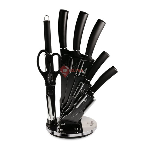 Набір ножів на акриловій підставці Berlinger Haus Black Silver Collection (BH-2565)