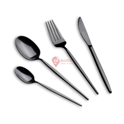 Набір столових приборів 24 предмети Berlinger Haus Black Silver Collection (BH-3069)