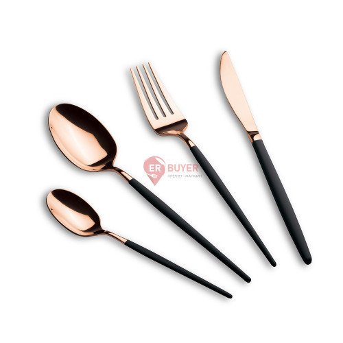 Набор столовых приборов 24 предмета Berlinger Haus Black Rose Collection (BH-3073)