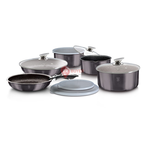 Набір посуду 12 предметів Berlinger Haus Metallic Line Carbon Pro Edition (BH-6910)