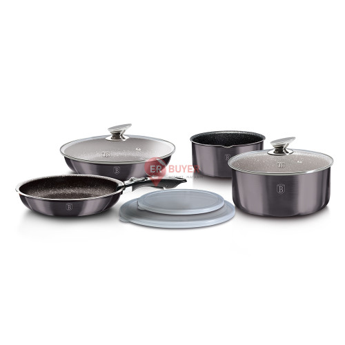 Набір посуду 9 предметів Berlinger Haus Metallic Line Carbon Pro Edition (BH-6918)