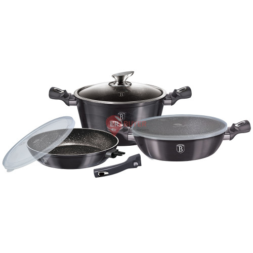 Набор посуды 6 предметов Berlinger Haus Metallic Line Carbon Pro Edition (BH-7052)