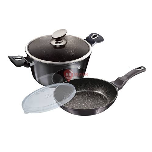 Набір посуду 4 предмета Berlinger Haus Metallic Line Carbon Pro Edition (BH-7106)