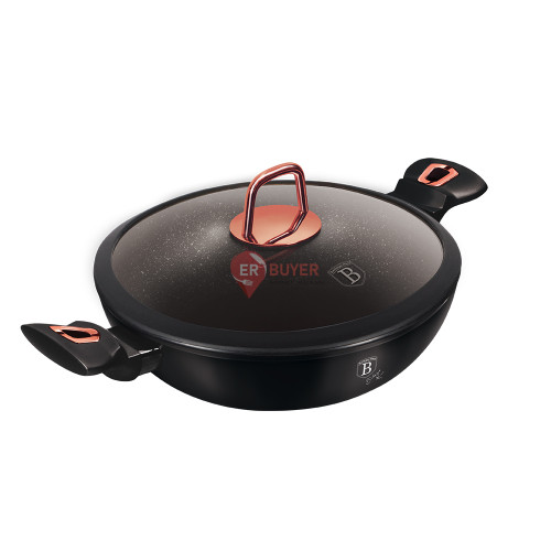 Вок с крышкой 30 см Berlinger Haus Black Rose Collection (BH-7112)