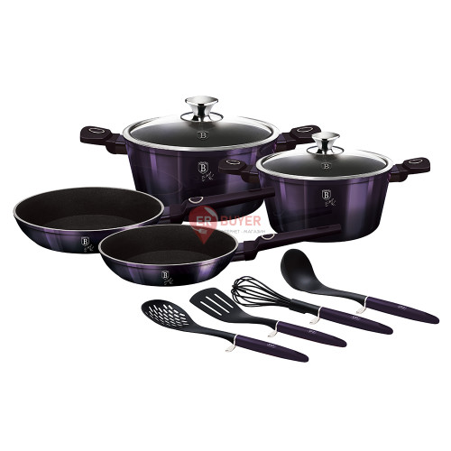 Набор посуды 10 предметов Berlinger Haus Purple Eclipse Collection (BH-7140)