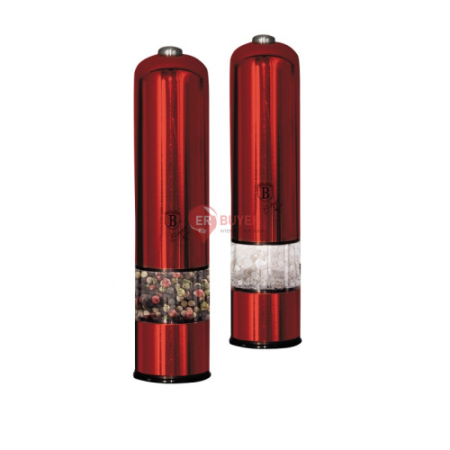 Набор электрических мельниц для соли и перца Berlinger Haus Metallic Line Burgundy Edition (BH-7217)
