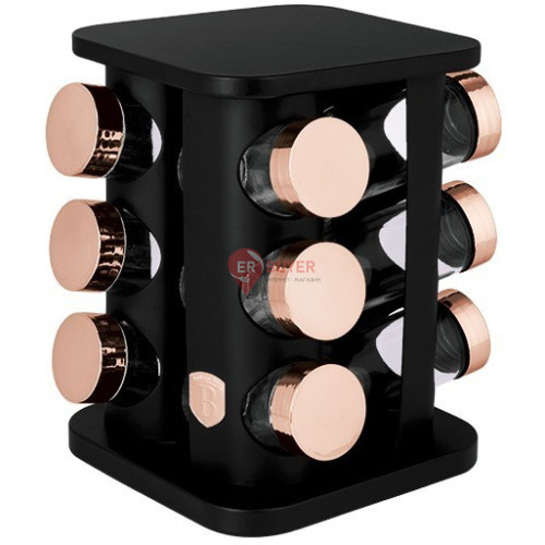 Набір ємностей для спецій Berlinger Haus Black Rose Collection (BH-8559)