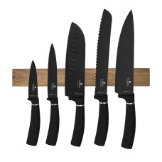 Набір ножів з магнітною планкою Berlinger Haus Black Silver Collection (BH-2885)