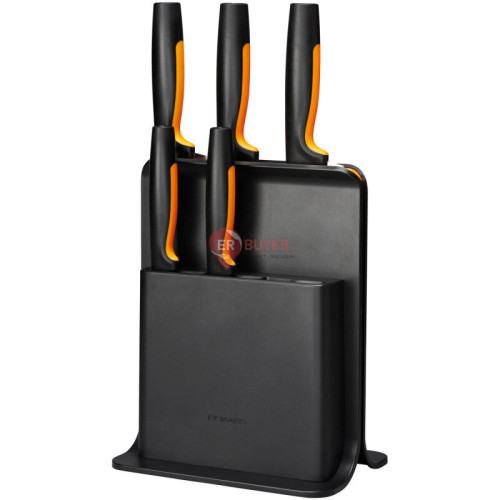 Набор кухонных ножей с пластиковым блоком Fiskars Functional Form (1057554)