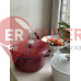 Каструля чавунна 21 см 3 л Gerlach Natur Iron бордова (5901035449466)