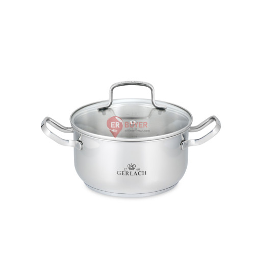 Каструля з кришкою 20 см 2,5 л Gerlach Simple (5901035499799)