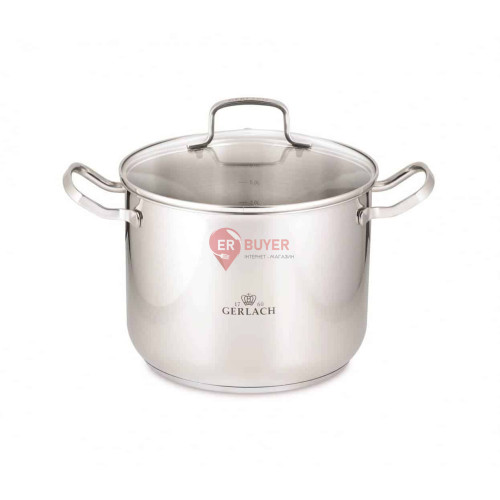 Каструля з кришкою 28 см 10 л Gerlach Simple (5901035505148)