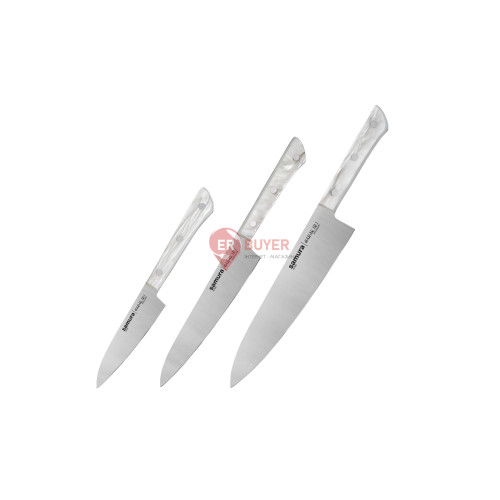 Набір кухонних ножів із 3-х предметів Samura Harakiri Acryl (SHR-0220AW)
