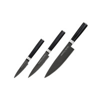 Набор из 3-х кухонных ножей в подарочной коробке Samura Mo-V Stonewash (SM-0220B)