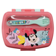 Ланч-бокс детский с ложкой и вилкой Stor Minnie Mouse (74409)