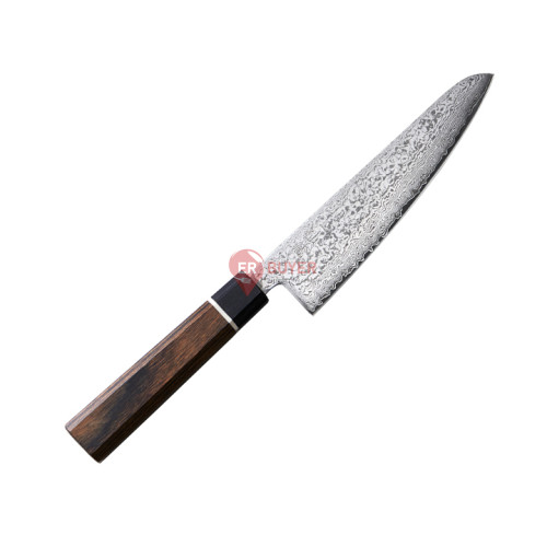 Кухонний ніж Сантоку 143 мм Suncraft Senzo Black (BD-03)
