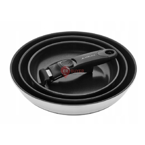 Набір сковорідок 3 предмети Gerlach Smart Steel (5901035506145)