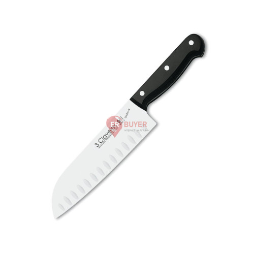Нож японский Сантоку 180 мм 3 Claveles Uniblock (01125)