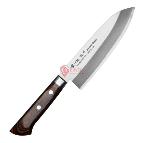 Кухонный нож Сантоку 170 мм Satake Unique Clad (801-126)