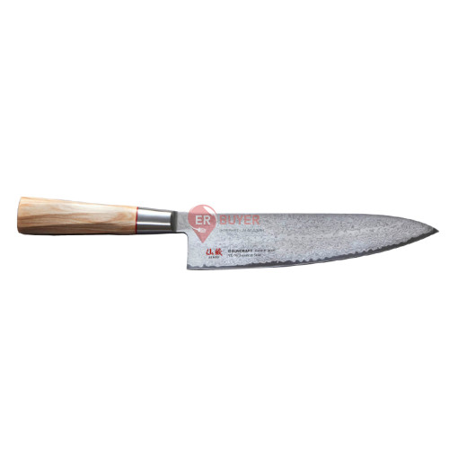 Кухонный нож Шеф 200 мм Suncraft Senzo Twisted Octagon (TO-05)
