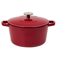 Каструля чавунна 21 см 3 л Gerlach Natur Iron бордова (5901035449466)