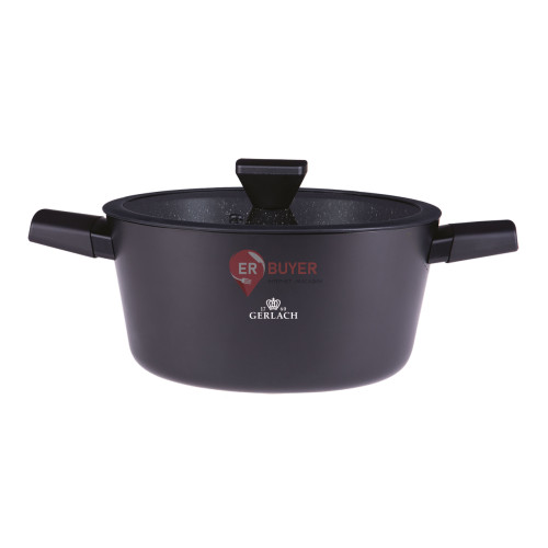 Каструля з кришкою 24 см 4,4 л Gerlach Granitex (5901035504707)