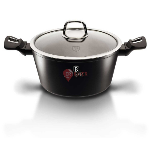 Каструля Berlinger Haus BLACK SILVER Collection з кришкою 4.1 л (BH-1852)