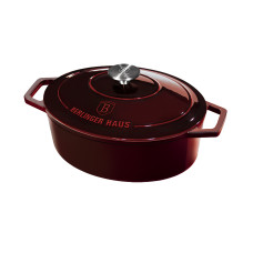 Кастрюля чугунная 30 см 4,65 л Berlinger Haus Metallic Line Burgundy Edition (BH-6499)