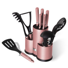 Кухонный набор с подставкой 12 предметов Berlinger Haus I-Rose Edition (BH-6252)