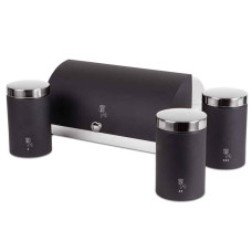 Набор хлебниц с тремя емкостями для хранения продуктов Berlinger Haus Matte Black Collection (BH-6733)