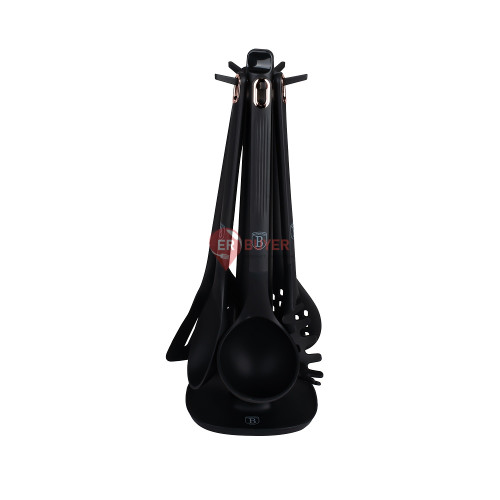 Набір кухонних інструментів 6 предметів з підставкою Berlinger Haus Black Rose Collection (BH-8617)