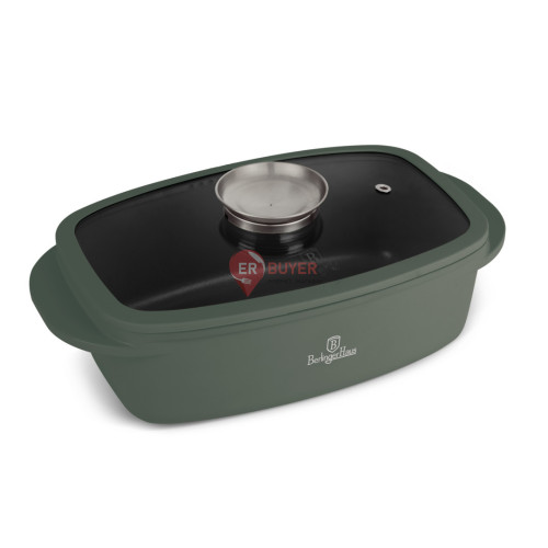 Жаровня зі скляною кришкою і ручкою ароматизації Berlinger Haus Matte Green Collection (BH-8775)