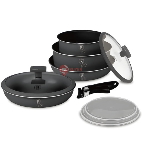 Набір посуду 9 предметів Berlinger Haus Anthracite Collection (BH-8256)