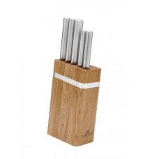Набор из 5 кухонных ножей и подставки Gerlach Ambiente Oak (5901035506527)