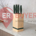 Набір ножів на дерев'яній підставці Berlinger Haus Matte Green Collection (BH-2751)