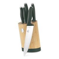 Набор ножей на деревянной подставке Berlinger Haus Matte Green Collection (BH-2757)