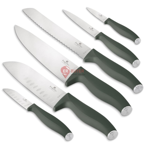 Набор ножей 6 предметов Berlinger Haus Matte Green Collection (BH-3138)