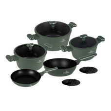 Набор посуды 10 предметов Berlinger Haus Matte Green Collection (BH-8207)