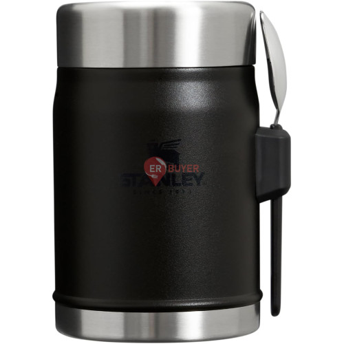 Термос для їжі з ложкою Stanley Classic Legendary Food Jar + Spork Black 2.0 400 мл (100000102727)