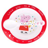 Детский набор тарелка и ложка Stor Peppa Pig (13478)