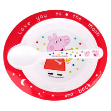 Детский набор тарелка и ложка Stor Peppa Pig (13478)