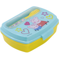 Ланч-бокс дитячий з ложкою та вилкою Stor Peppa Pig (13909)