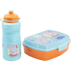 Детский набор в подарочной упаковке (бутылка для воды и ланч-бокс) Stor Peppa Pig (13963)