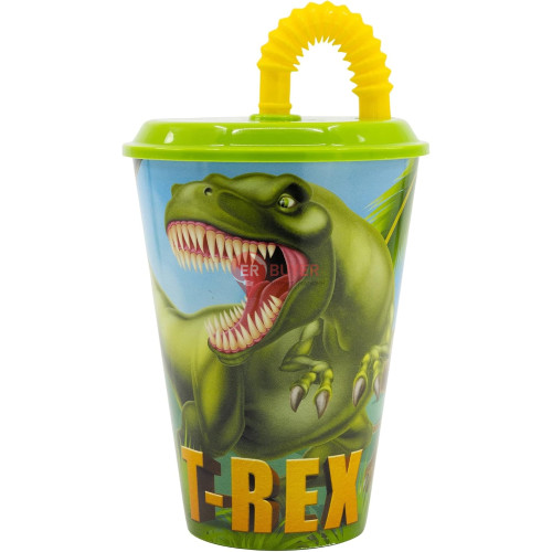 Стакан для детей с трубочкой 430 мл Stor Dinosaur (26230)